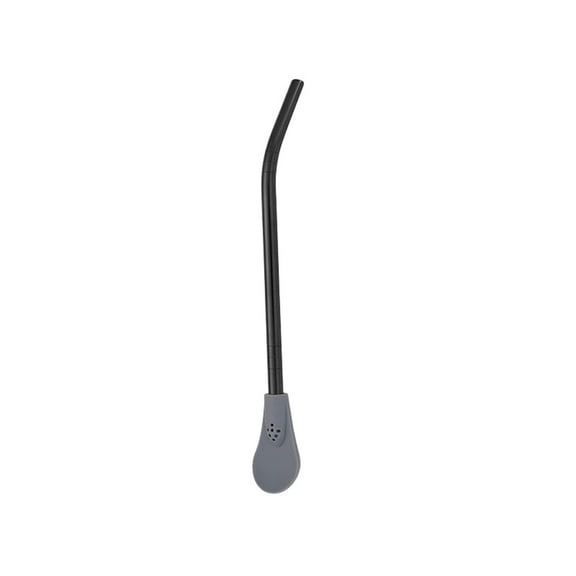 PHIGZNT Iced Tea Spoon With Straw Handle For Drinking, 1 Pieces 8.7" Stainless Steel Long Handle Bar Spoon Silverware For Mixing and Stirring (1 Packs)