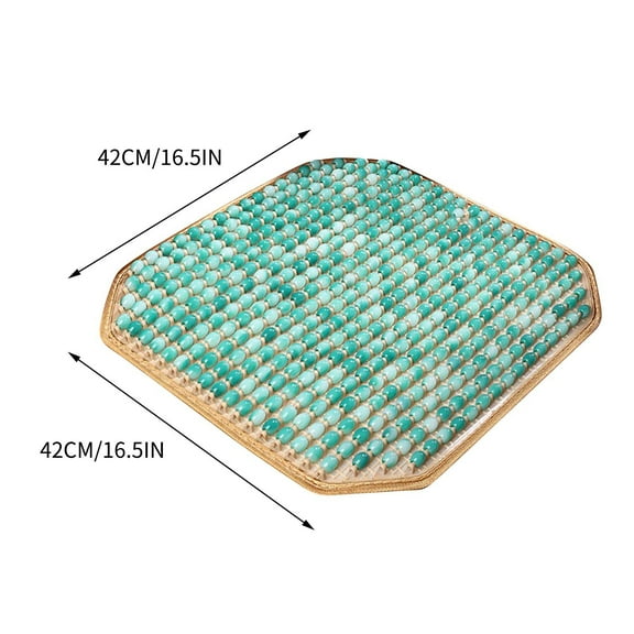 PHIGZNT Natural Wood Beaded Seat Cover Pad Mat Comfy Cool Summer Massage Seat Cushion (Square) Medium Size for Car, Sedan,SUV Office Chair