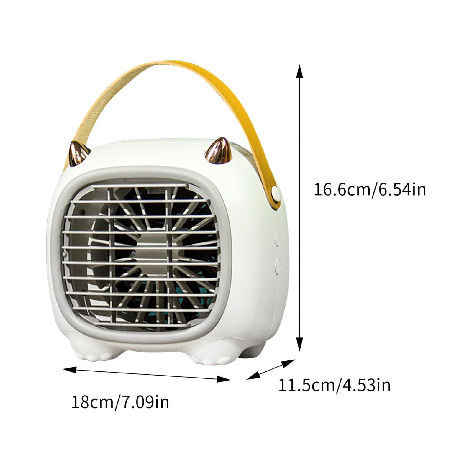 PHIGZNT Portable Air Conditioners - Portable AC Unit - Small Personal Evaporative Air Cooler & Fan for Bedroom, Office, Car, Camping, White