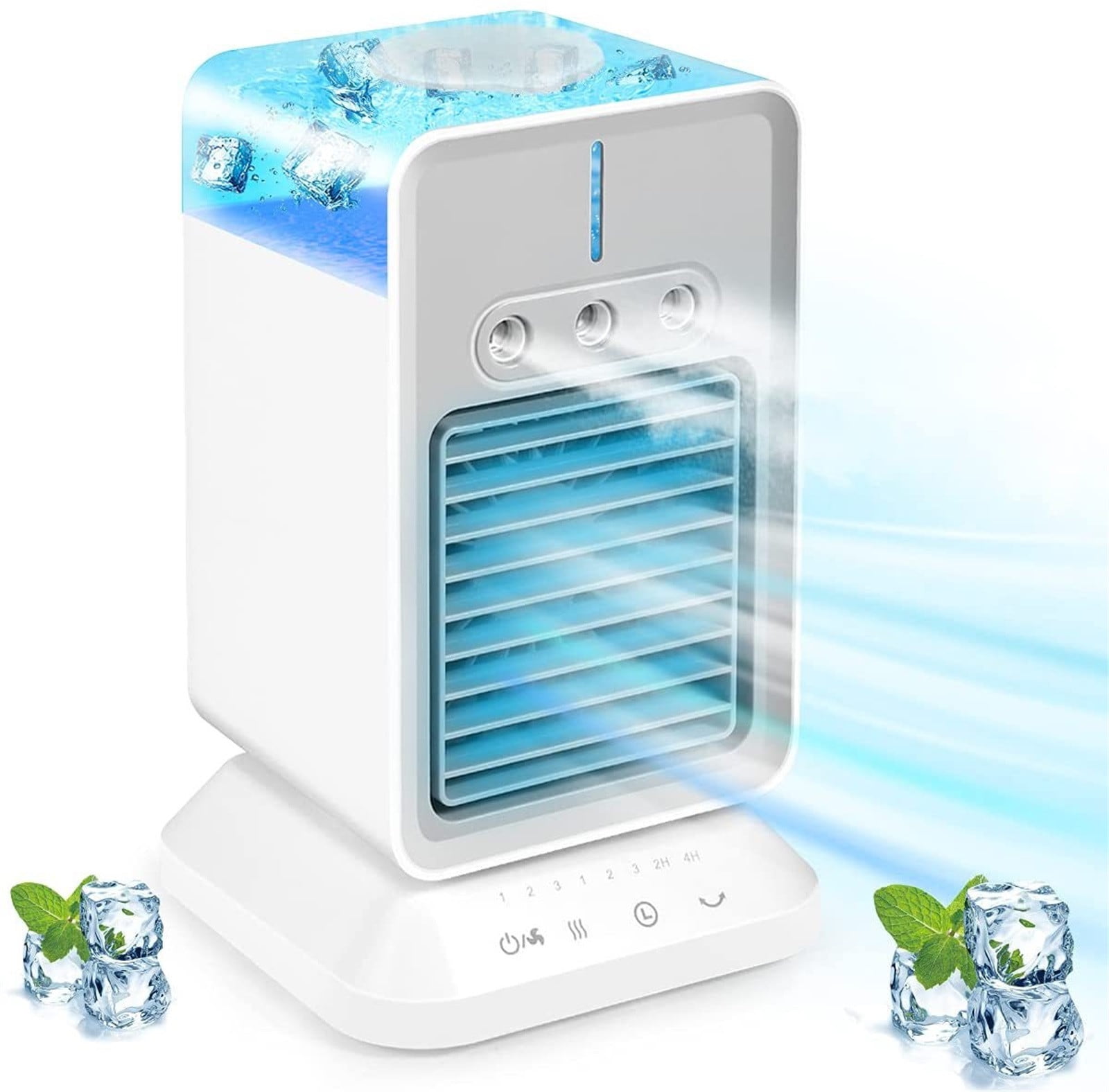 PHIGZNT Portable Air Conditioners Rechargeable, 5200mAh Mini Air Conditioner, Personal Air Cooler with 3 Speeds, Small Desk Air Conditioner for Bedroom, Office, Outdoor