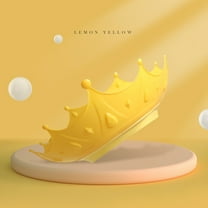 PHIGZNT Shower Cap Shield for Kids, Visor Hat for Eye and Ear Protection for 0-9 Years Old Children, Cute Crown Shape Makes the Baby Bath More Fun (Yellow)