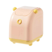 PHIGZNT Small Trash Can with Lid,4 Liter Press on Desk-Top Garbage Cans, Cute Pig Statues Table Decor Garbage Can for Bedroom,Office Pink One Size