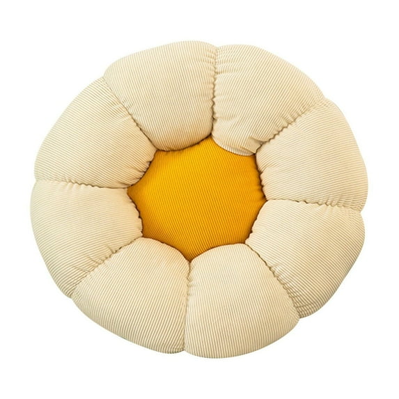 PHIGZNT Solid Color Floor Pillow Cushion Set of 1 Round Seat Cushions for Outdoor Chairs Living Room Sofa Balcony Meditation Yoga Tatami Seating Cushion 20 Inch White