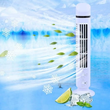 PHIGZNT Tower Fan for Bedroom,Windowless Portable Standing Bladeless Fan Two Speeds Simulates Natural Wind Quiet Floor Fan (Black)