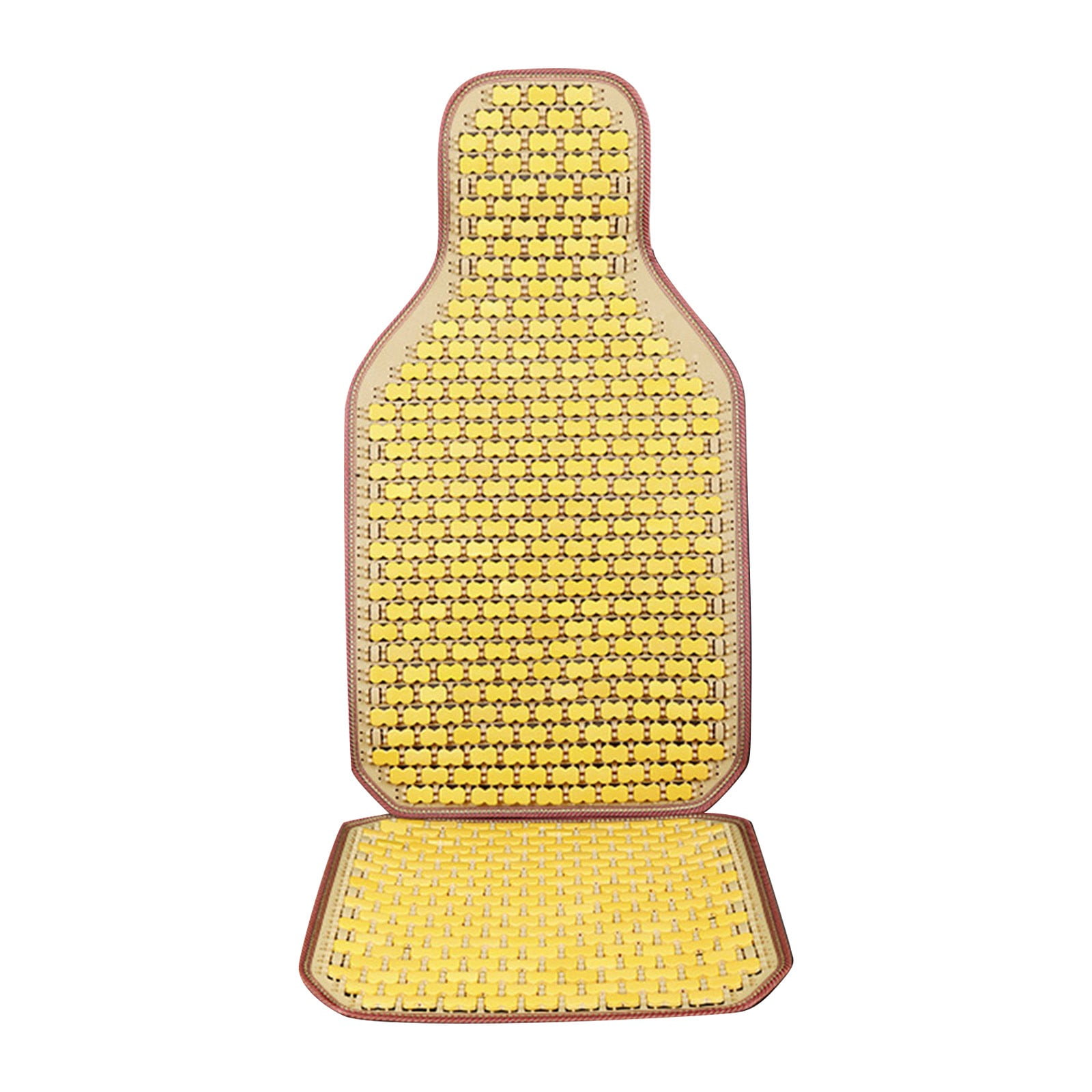 Natural Wood Beaded Seat Cool Wooden Beads Seat | Wooden Bead Car/Van/Taxi Front Seat Massaging Cool Cushion Makes Driving More Bearable And Less Pai-nful - View #9
