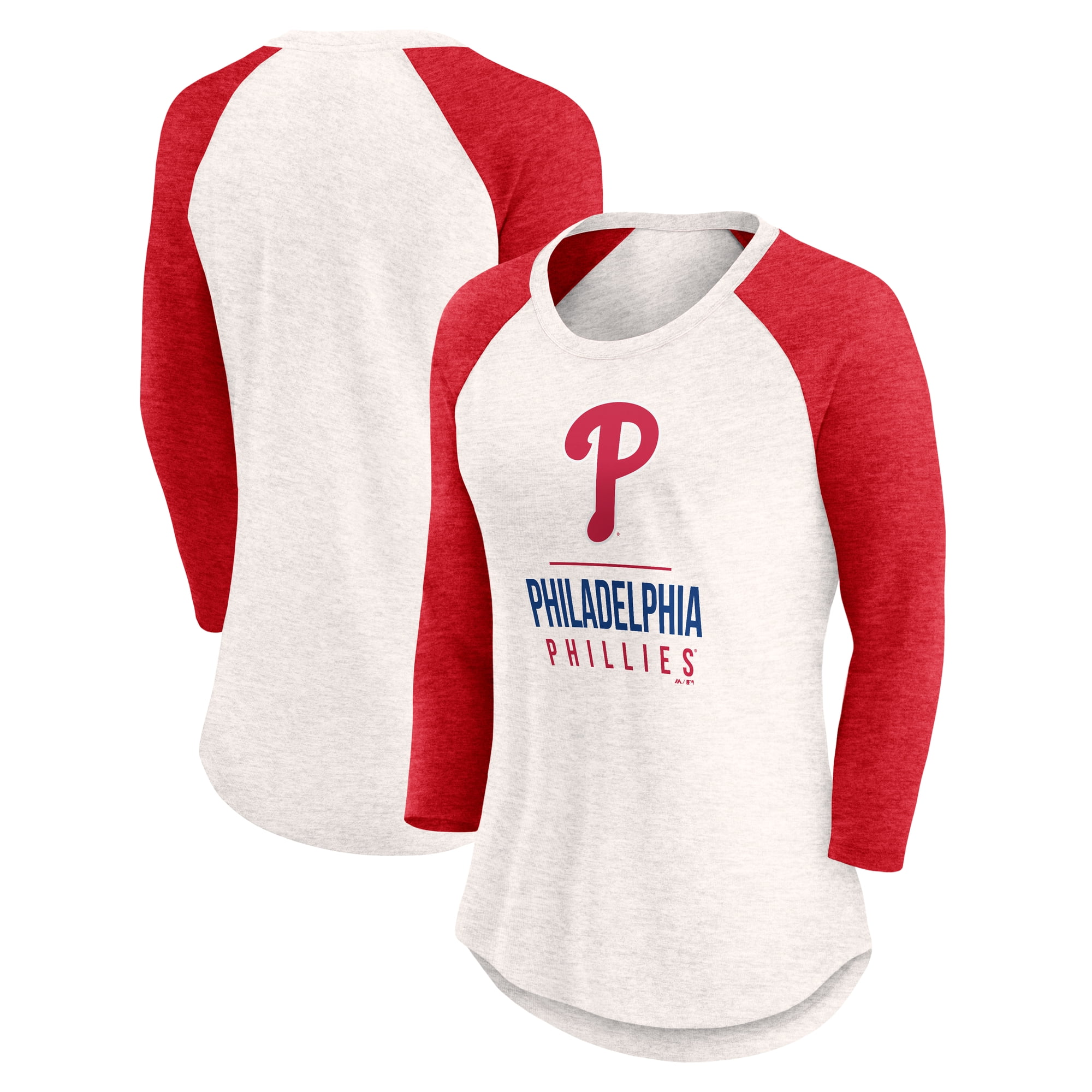Philadelphia Phillies Women's White Take The Challenge Bi-Blend Long ...