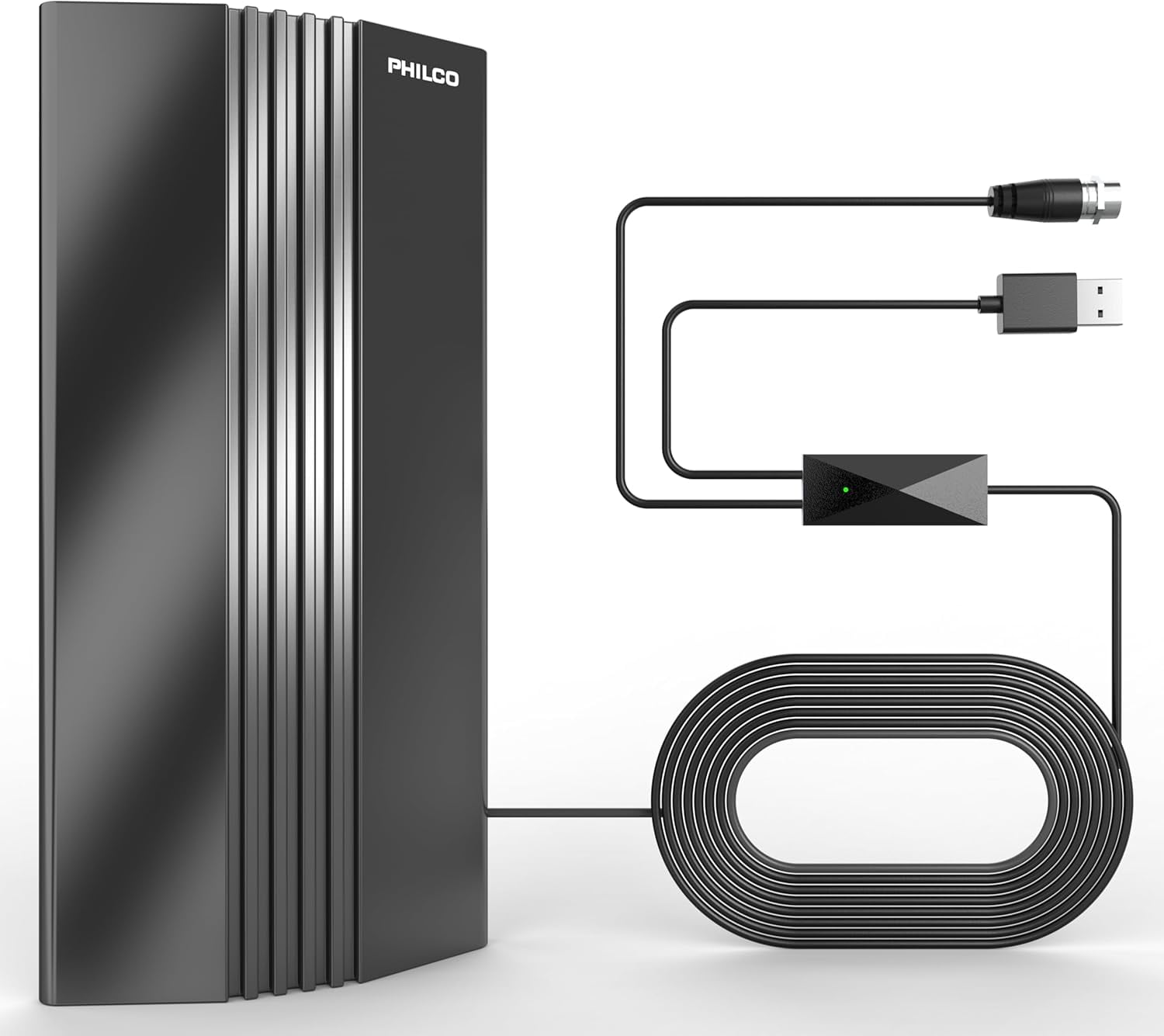 Philco TV Antenna for Smart TV, TV Antenna Indoor/Outdoor, 400+ Miles Long Range, HDTV Digital Antenna, 4G Filter, HDTV Compatible, Supports 4K, 8K, Ultra HD, and 1080p, Free Channels
