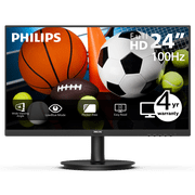 PHILIPS 241V8LBS 24 Frameless Full HD 1920 x 1080 100Hz Monitor, VESA, HDMI x1, VGA Port x1, Eye Care,