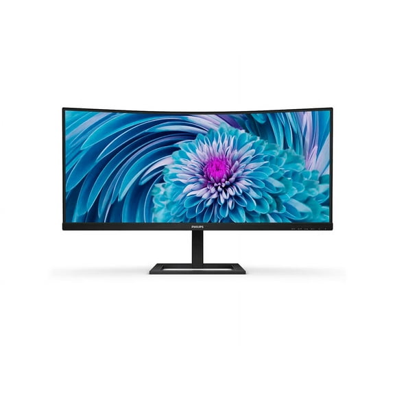Open Box PHILIPS 346E2CUAE 34" Curved Frameless, UltraWide QHD 3440x1440,100Hz, 121% sRGB, 1ms MPRT, USB-C Charging, MultiView PIP/PBP, Height Adjustable, 4Yr Advance Replacement, Black