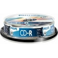 thumbnail image 1 of PHILIPS - 52x Speed CD-R Blank CDs - Spindle 10 Pack, 1 of 1