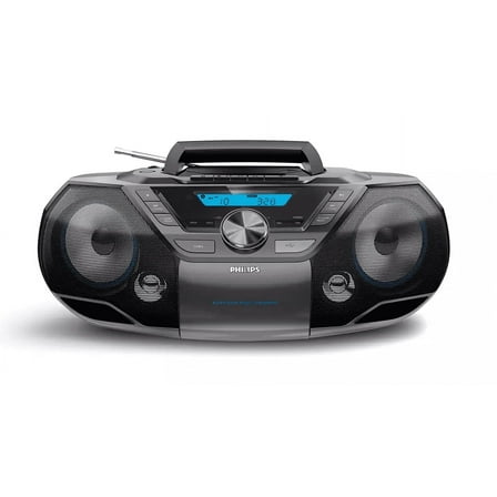 Philips CD Soundmachine Portable Boombox, Mega Bass Reflex Stereo Sound System with NFC, Bluetooth, FM, MP3