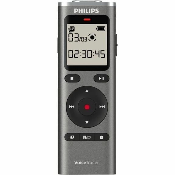 Philips VoiceTracer 128GB Digital Voice Recorder with LCD Display, DVT1170