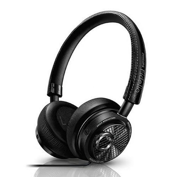 PHILIPS Fidelio M2L/27 High-Resolution Headphones, Lightning Connector, Built-in DAC, Premium Sound, Black