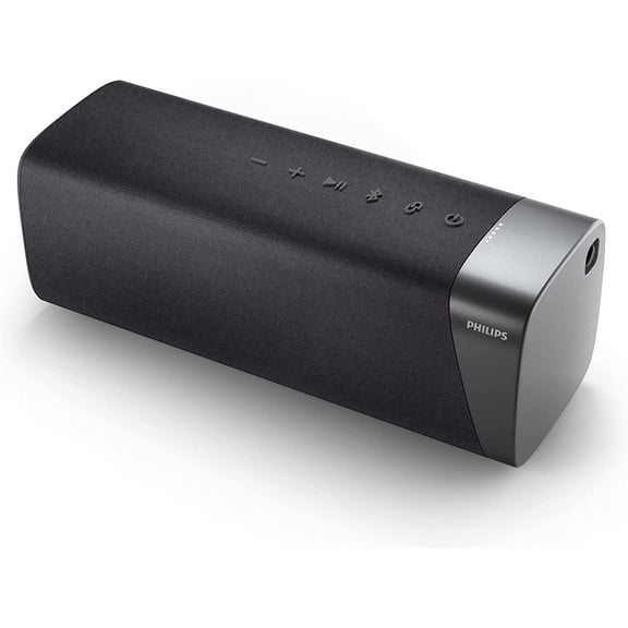 PHILIPS S7505 Wireless Bluetooth Speaker with Built-in Power-Bank, Large Bold Sound, Up to 20 Hours Playtime, IPX7 Waterproof, Shower Ready, Large Size, Gray