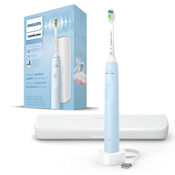 PHILIPS Sonicare Electric Toothbrush DiamondClean, Phillips Sonicare Rechargeable Toothbrush with Pressure Sensor, Sonic Electronic Toothbrush, Travel Case, Blue 1.0 Count