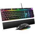 thumbnail image 1 of PHILIPS Wired Gaming Keyboard and Mouse Combo with Fast Switches RGB Mechanical Keyboard and Mouse Wrist Rest Programmable Keyboard & Mouse Adjustable DPI for PC Gaming Computer Keyboards, 1 of 7