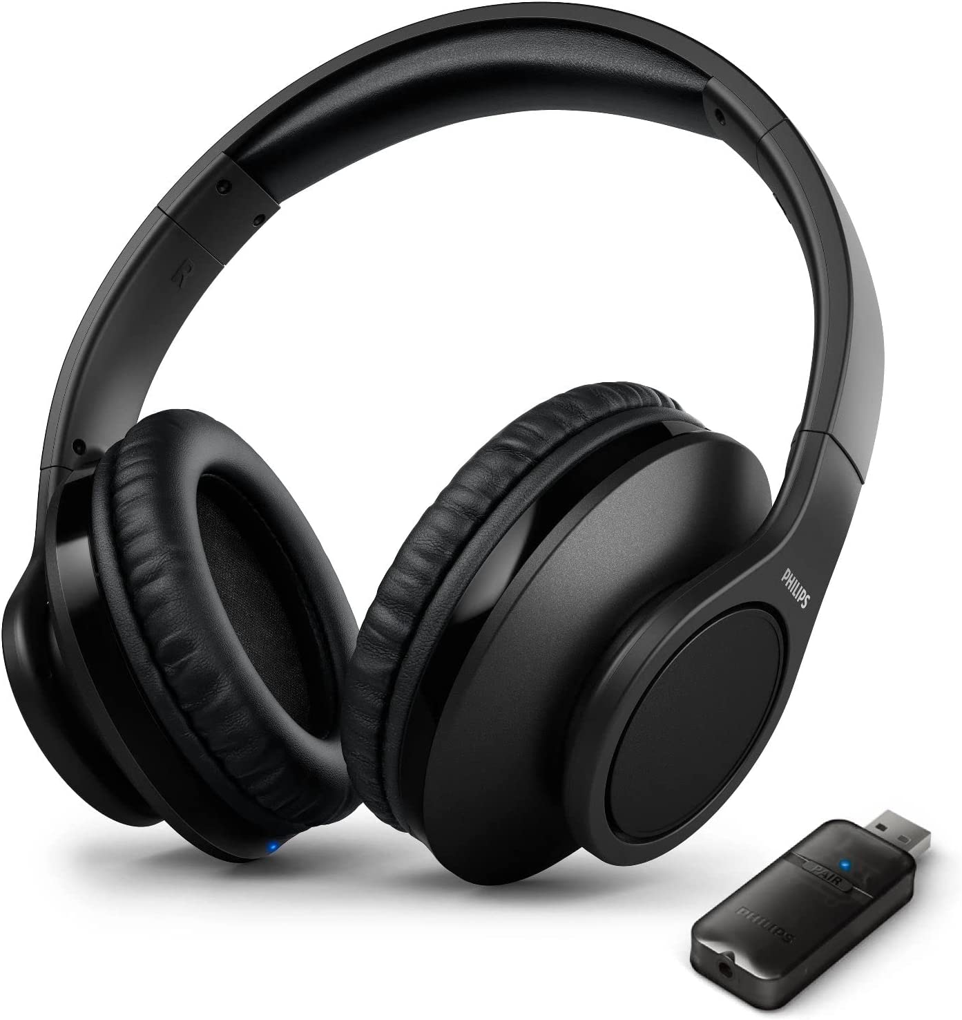 PHILIPS Wireless Headphones for TV Over Ear Bluetooth Low Latency USB Transmitter TAH6206BK