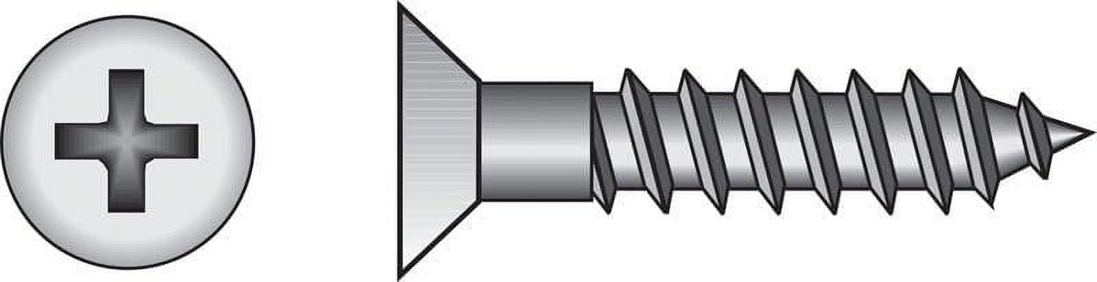 Hillman Wood Screw Phillips Head - Screw-In, Silver - 10 x 1 1/2 In