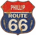 thumbnail image 1 of PHILLIP Route 66 Sign Shield Metal Gift Man Cave Gift 211110002426, 1 of 1