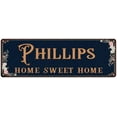 thumbnail image 1 of PHILLIPS Home Sweet Home Victorian Gift 6x18 Metal Sign 206180046837, 1 of 1