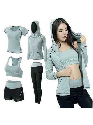 Women' s 2PCS Casual Outfit Sportswear Sport Outfits Long Sleeve Tops and  Drawstring Sweatpants Tracksuits Set 