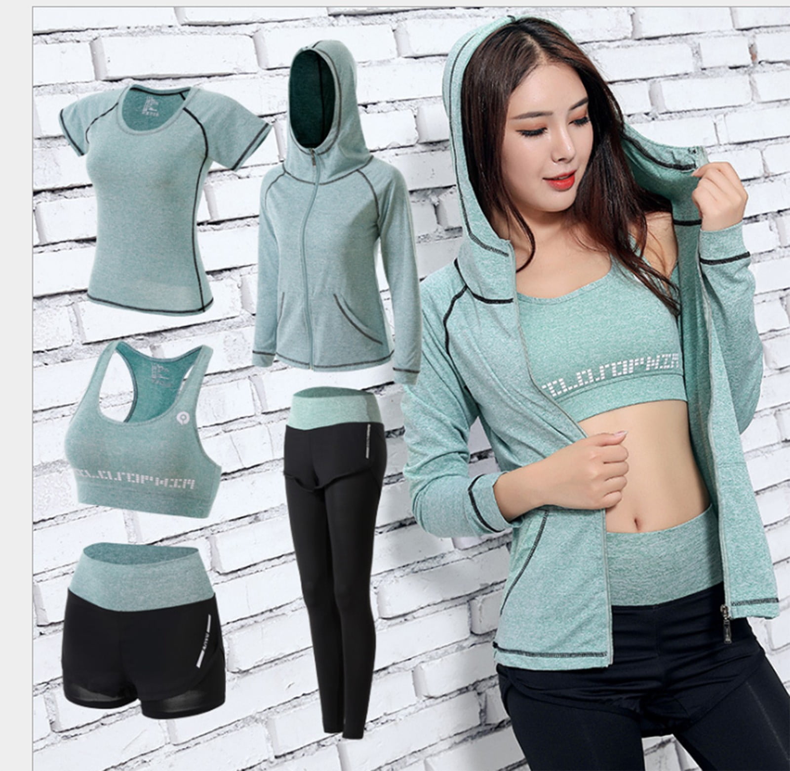 2021 Autumn Winter Women Solid Casual Fitness Tracksuit Set