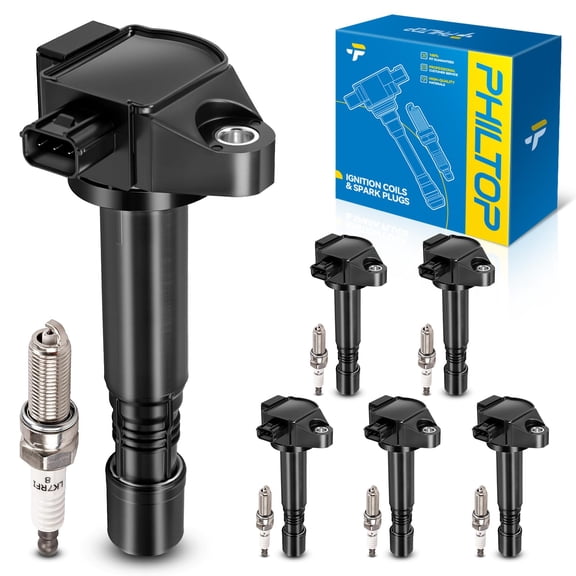 PHILTOP UF713 Ignition Coil Pack and Iridium Spark Plugs Kit Fits for Honda 2016-2019 Pilot, 2018-2019 Odyssey, 2013-2017 Accord 3.5L, 2017-2019 Ridgeline, Acura 2016-2018 RDX, 2015-2019 TLX, 6PCS