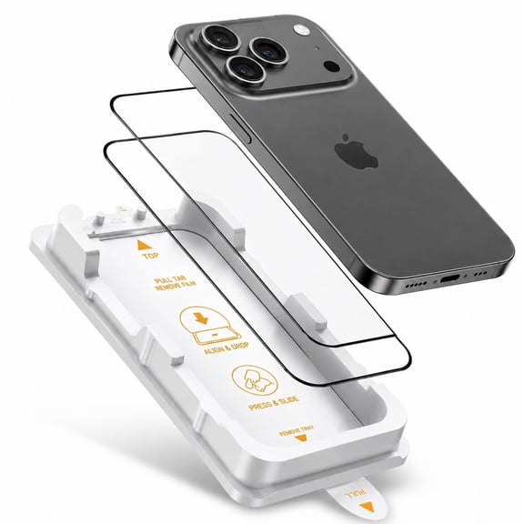 PHLARE 2 Pack ESD Anti-Static Tempered Glass Screen Protector for iPhone 17 Pro Max 6.9 Inch with Magic Box Installation Tray, 9H Shatter-Proof HD Clear, Anti-Fingerprint Bubble