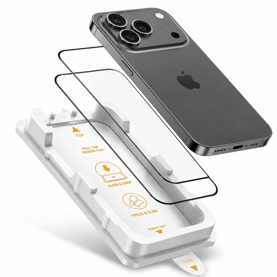PHLARE 2 Pack ESD Anti-Static Tempered Glass Screen Protector for iPhone 17 Pro Max 6.9 Inch with Magic Box Installation Tray, 9H Shatter-Proof HD Clear, Anti-Fingerprint Bubble