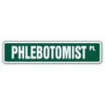 thumbnail image 1 of PHLEBOTOMIST Aluminum Street Sign phlebotomy technician blood work tech | Indoor/Outdoor |  18" Wide, 1 of 3