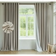 thumbnail image 1 of PHOENIGON 100% Waterproof and Blackout Solid Color Polyester Linen Textured Curtains Panel(Set of 2), 1 of 1