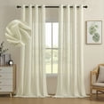 thumbnail image 1 of PHOENIGON Polyester Linen Textured Light Filtering Semi-Sheer Grommet Curtain Pair, 1 of 14