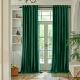 thumbnail image 1 of PHOENIGON Velvet Solid Color Metal Grommets Room Darkening Curtain Panels (Set of 2 ), 1 of 15