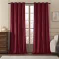 thumbnail image 1 of PHOENIGON Velvet Solid Color Metal Grommets Room Darkening Curtain Panels (Set of 2 ), 1 of 12
