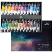 PHOENIX 24-Color Watercolor Paint Tube Set, 14ml Each, Professional Artist Grade, Fade-Resistant