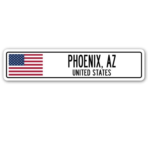 PHOENIX AZ UNITED STATES Street Sign American flag city country gift