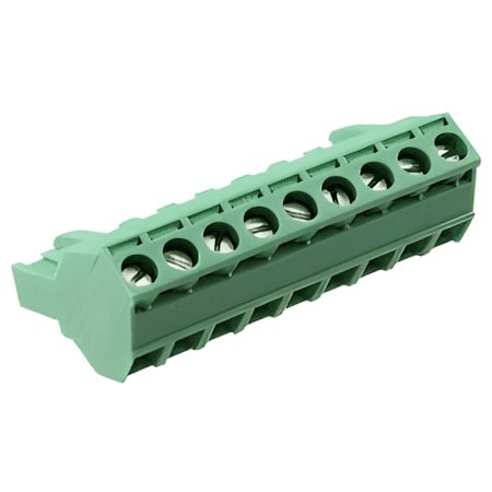 PHOENIX CONTACT 1826351, Terminal Block PCB connector, Female, 1row 9 Pos, 5.08mm pitch, 24-12 AWG Screw, SMSTB 2,5/ 9-ST-5,08