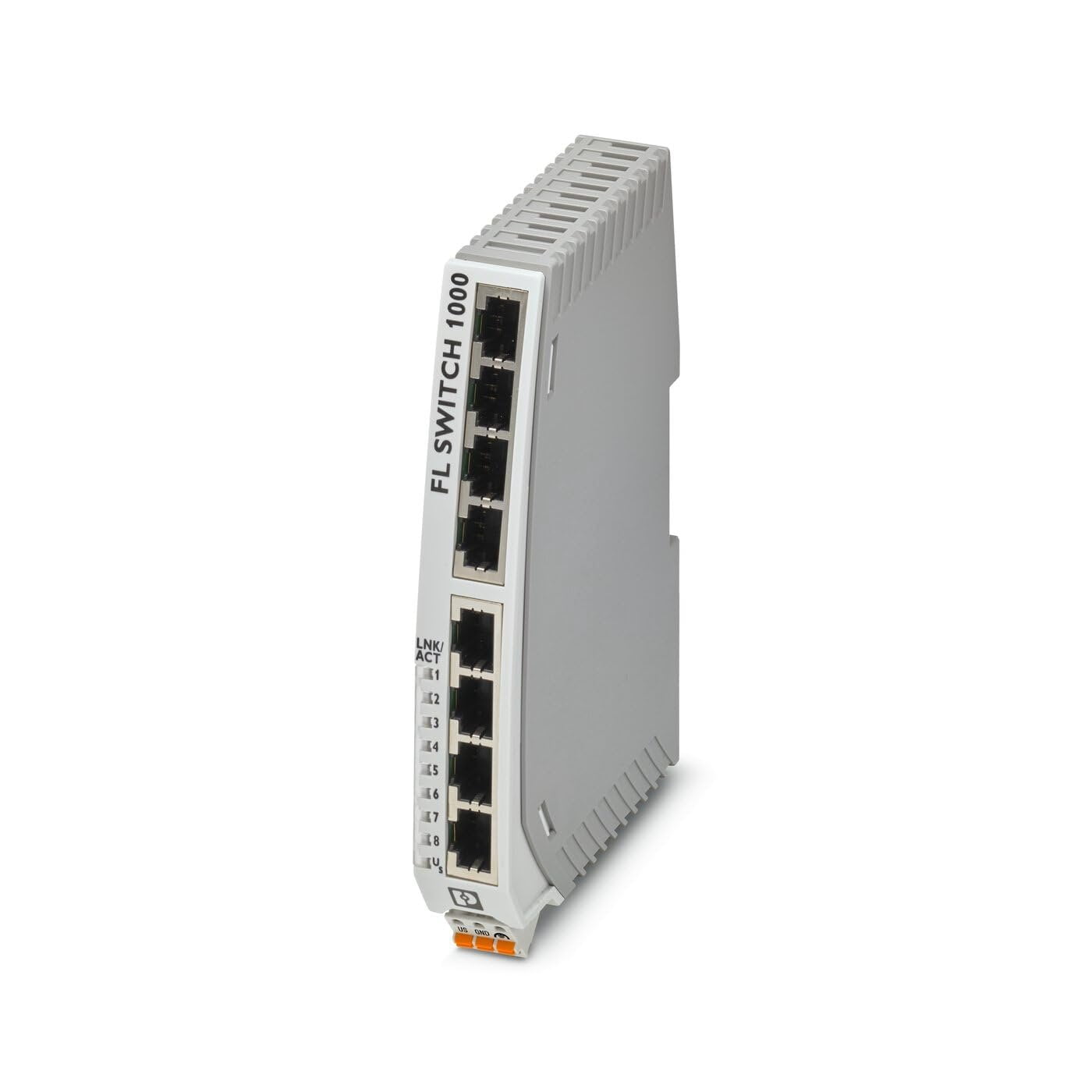 PHOENIX CONTACT FL Switch 1008N 1085256, 10/100 MBPS, 24 VAC, 50/60 HZ, DIN Rail MOUNTING, Industrial ETHERNET Switch, Polycarbonate HOUSING