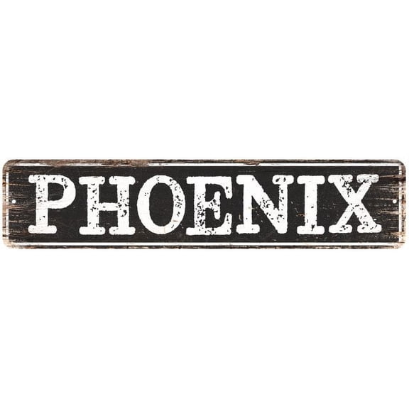 PHOENIX Gift Chic Metal Sign Home Decor Cities 4x18 104180007134