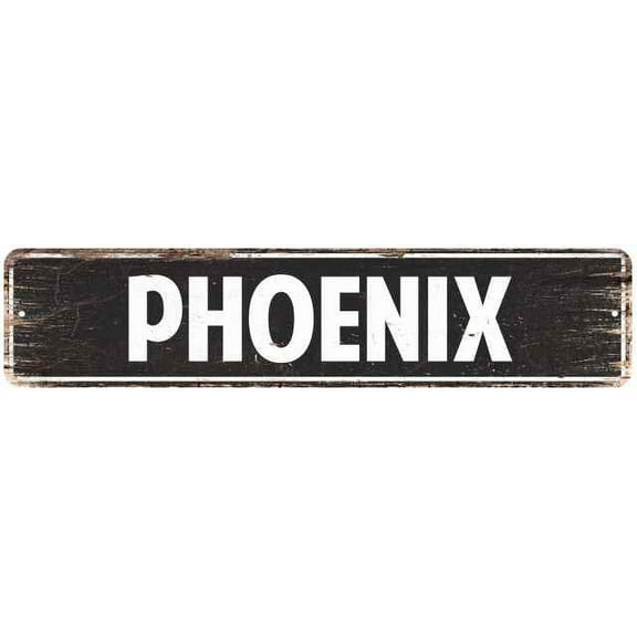 PHOENIX Gift Cities Metal Signs Home Decor Gift 4x18 204180004006