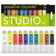 PHOENIX Gouache Paint Tubes - 10x22ml / 0.74 fl oz Non-Toxic Gouache Painting Supplies Art Paints Set for Adults, Beginners, Students