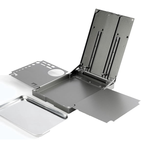 PHOENIX Gray Metal Pochade Box Portable Plein Air Sketch Easel for Outdoor Painting