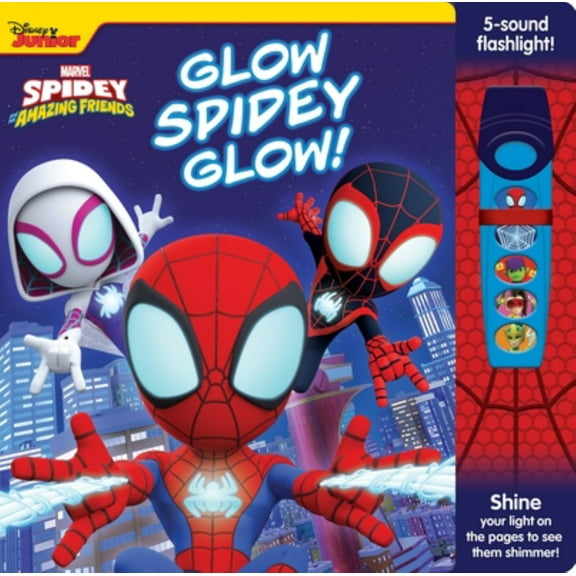 PHOENIX INTL: Disney Junior Marvel Spidey and His Amazing Friends: Glow Spidey Glow! Sound Book (Board Book)