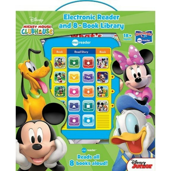 PHOENIX INTL Disney Junior Mickey Mouse Clubhouse Me Reader Electronic Reader and 8-Book Library, Hardcover, Age 3+, Includes Sound Module and Books