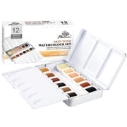 PHOENIX Skin Tone Watercolor Paint Set, 12 Colors Artist Quality Travel Palette for Portrait Painting