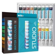 Phoenix Watercolor Paint Tubes Set, 18x12ml Non-Toxic Art Supplies for Beginners