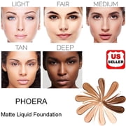 PHOERA Foundation Professional Makeup Full Coverage Fast Base Brighten long-lasting Shade