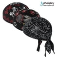 thumbnail image 1 of BEIPEGIN 3 Pack Do Rags for Men Skull Cap Bandana Hat Breathable Helmet Linner Beanie, Christmas Gift for Men, Breathable, Quick-drying, Adjustable, 1 of 6