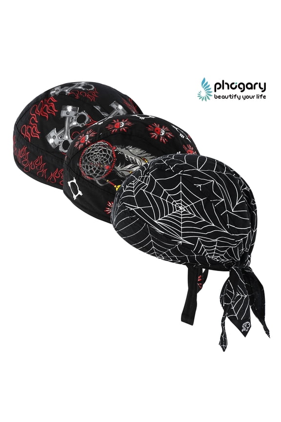 3 Pack Do Rags for Men Skull Cap Bandana Hat Breathable Helmet Linner Beanie, Christmas Gift for Men, Breathable, Quick-drying, Adjustable