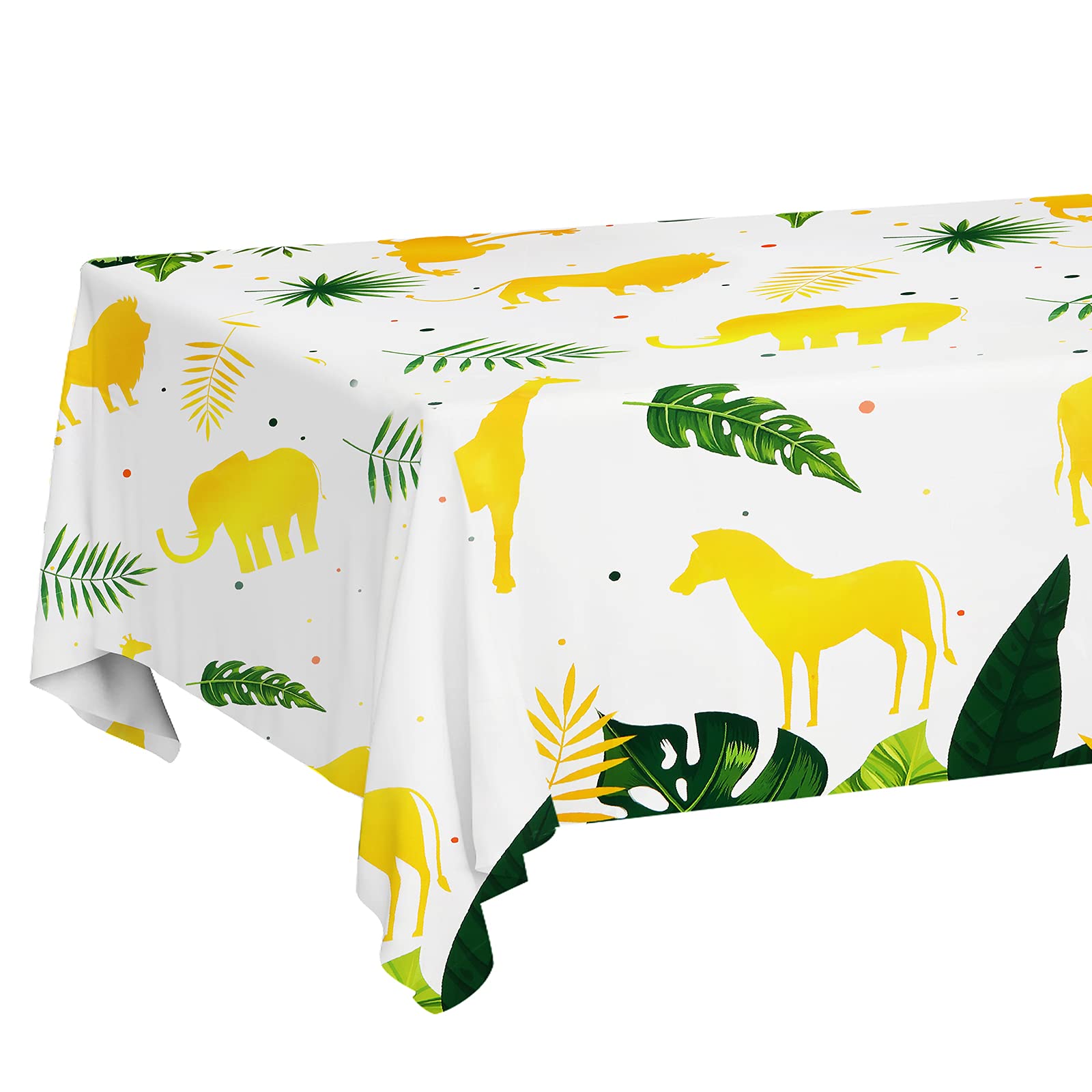 PHOGARY 3pcs Animal Tablecloth Jungle Themed Party Supplies, Safari